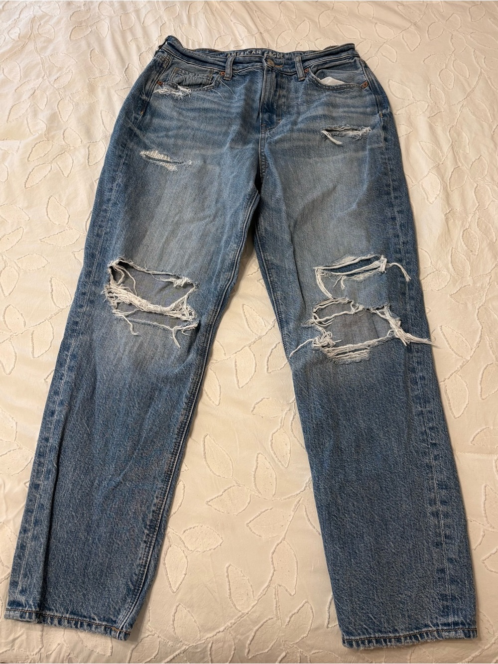 American Eagle High-Rise Ripped Jeans